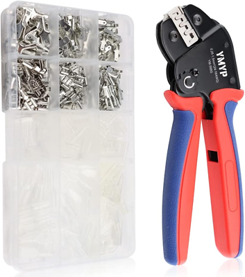 Open Barrel Terminal Wire Cable Crimping Tool Kit with 330PCS Male Female 2.8Mm $33.99