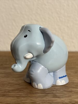 #ad LITTLE PEOPLE SHARE AND CARE SAFARI BLUE ELEPHANT 3” FIGURE TOY PRE OWNED $7.06