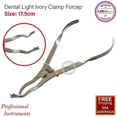 #ad Rubber Dam Ivory Light Clamp Forcep Dental Lab Instruments Endodontist BEADEN® $12.49