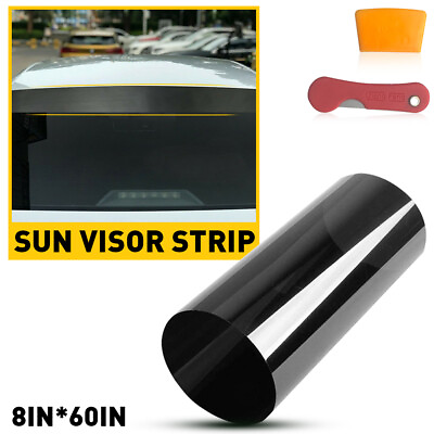 Car Window Sun Visor Strip Tint Film Front Windshield UV Shade DIY Decal Banner $9.99