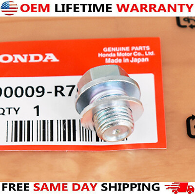 OEM For Honda Acura Engine Oil Pan Drain Bolt Plug with Washer 90009 R70 A00 USA #ad $5.45