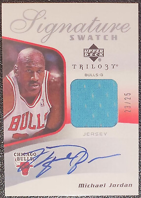 #ad 2005 06 Upper Deck Trilogy Signature Swatch Of Michael Jordan “REPRINT” $750.00