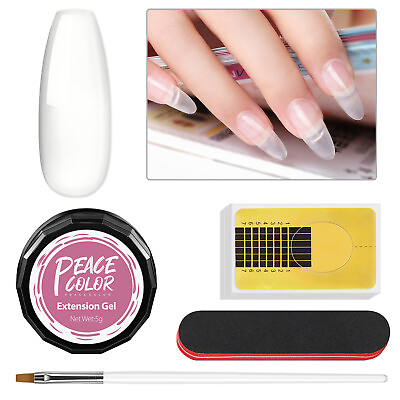 5ml Clear Pink Wihte UV Extension Gel Nail Starter Kit UV Builder Nail Gel Kit $3.17