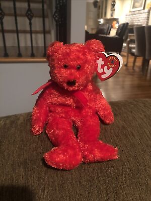 #ad TY Beanie Baby Sizzle The Bear With Tag Retired DOB: August 25th 2001 $4.25