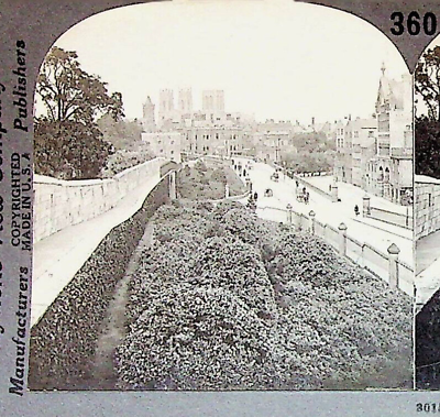 #ad Old City York Cathedral England Photograph Keystone Stereoview Card $11.96