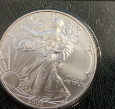 #ad 2003 United States Walking Liberty American Eagle Silver Dollar 1oz. Fine Silver $60.00