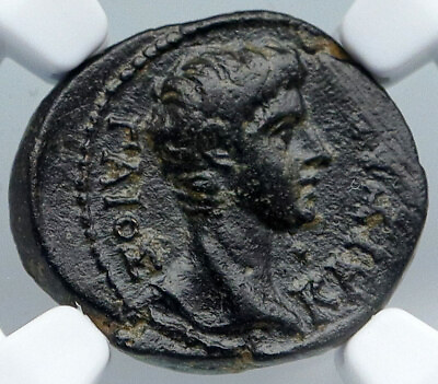 #ad GAIUS CAESAR 21BC Laodiceia Phrygia Zeus Eagle OLD Ancient Roman Coin NGC i88932 $2248.65