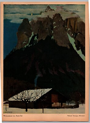 Jugend Magazine 1900 Print Winterabend Richard Schaupp Art Nouveau Frame It $17.95