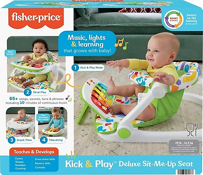 #ad Fisher Price Portable Sit Me Up Floor Seat with Piano Learning Toy amp; Snack Tray $70.00