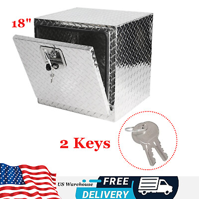 #ad Aluminum Tread Tool Box Truck Trailer Underbody Storage Toolbox with Lock amp; Keys $157.66