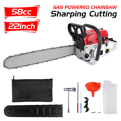 52CC 20quot; Gasoline Chainsaw Powered Wood Cutting Engine Gas Crankcase Chain Saw #ad $89.80