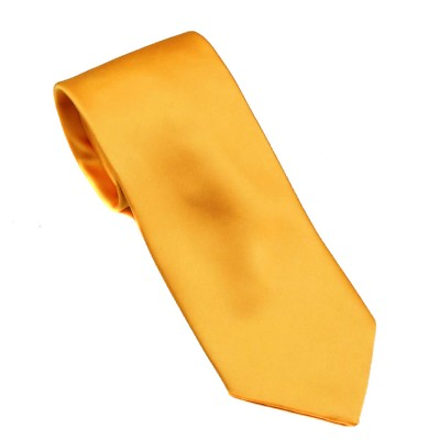 #ad Gold Solid Satin Plain Necktie Men#x27;s Tie Wedding Formals $12.95