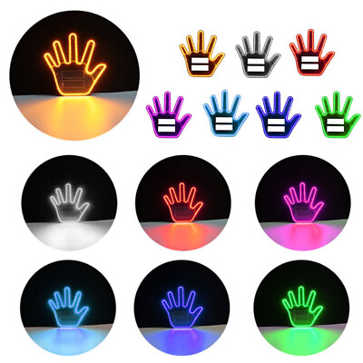 #ad Middle Finger Gesture Car Light Funny Road Rage Signs Car Rear Window Light $22.98