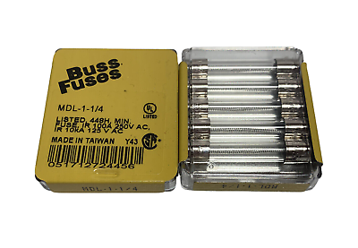 BUSSMAN MDL 1 1 4 TIME DELAY FUSE 1 1 4quot; LENGTH x 1 4quot; DIAMETER PK OF 5 New #ad $5.88