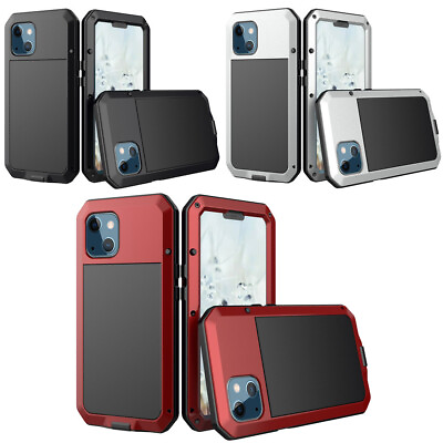 #ad Shockproof For iPhone 14 Pro Max 13 Pro 12 mini Armor Metal Aluminum Phone Case $14.47