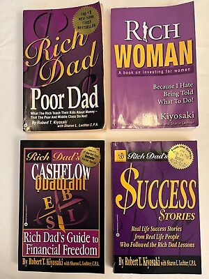 #ad RICH DAD POOR DAD Rich Woman 4 Book Set Robert amp; Kim Kiyosaki PB Cashflow Books $54.98