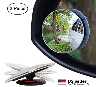 🔥NEW🔥 2 PCS Car Blind Spot Mirror Rear Side View 360° Wide Angle For Every Car $6.95