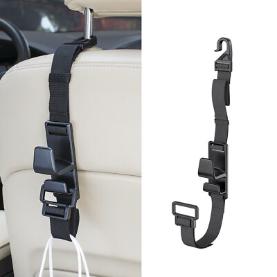 #ad 1xAdjustable Car Seat Back Hook Car Fastener Clip Bag Hanger Storage Accessories $11.25