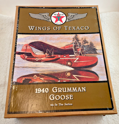 VTG Wings of Texaco 1940 Grumman Goose Diecast Airplane Coin Bank New in Box $19.12