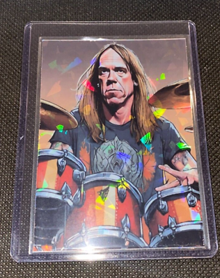 Danny Carey Tool Band Custom Holo Refractor Prizm Heavy Metal Art Card varient $9.99