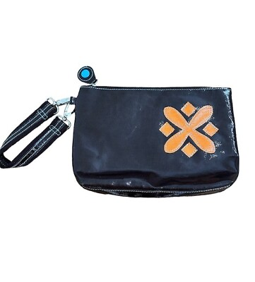 #ad New Urban Junket Clutch Wristlet Brown Orange Flower Eco Friendly Bag Pouch NWOT $26.99