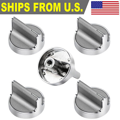 #ad 5 Pack W10594481 Stainless Steel Gas Stove Knobs for Whirlpool Stove Range $33.98