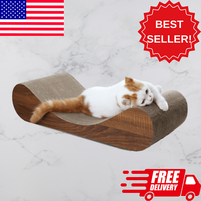 #ad Cat Scratcher Bed Pet Lounge Cardboard Scratching Pad Lounger Board Post $39.84