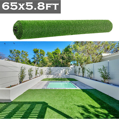65x5.9ft Artificial Grass Mat Synthetic Landscape Fake Lawn Pet Dog Turf Garden #ad $176.60