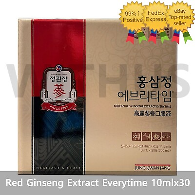 JUNG KWAN JANG Korean Red Ginseng Extract Everytime 10ml 30ea 정관장 홍삼정에브리타임30포 $78.52
