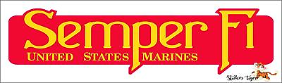 #ad USMC Semper Fi Sticker US Marine Corps USA Military Car Decal Bumper $3.99
