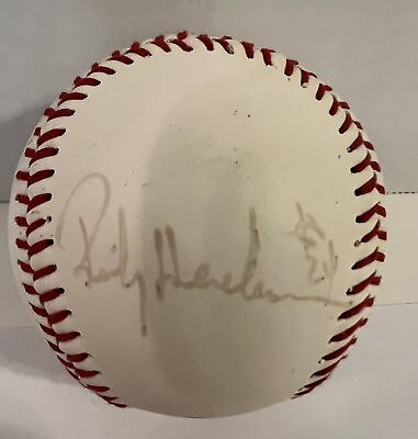 #ad #ad Rickey Henderson Autographed Baseball MLB Oakland Athletics New York Yankees $58.49