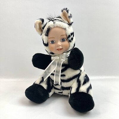 Good Stuff Zebra Animal Print Cute Baby Stuffed Doll Plush Plastic Collectible $27.20