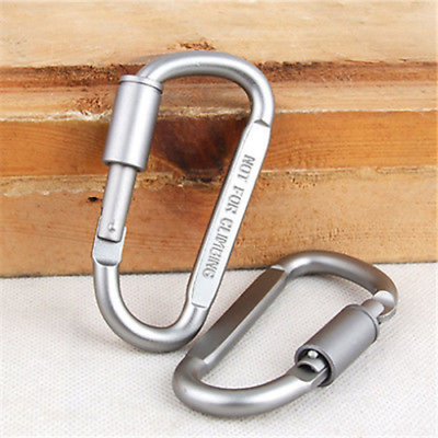 #ad 10Pcs Aluminum Screw Locking Carabiner Hook Keychain Wholesale Fast Ship $5.49