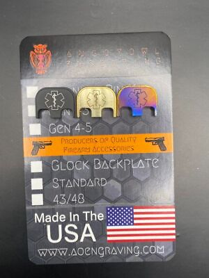 #ad EMT Glock Backplate Choose Finish Model $32.99