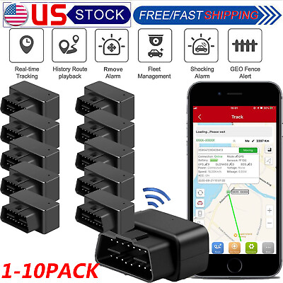 #ad LOT OBD2 GPS Tracker Real Time Vehicle Tracking Device Car Truck Locator US $140.77
