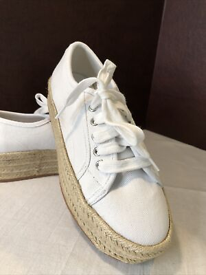 #ad Wild Pair Women#x27;s Shoes Sofeya Fabric Low Top Lace Up Fashion White Size 5 M $20.00