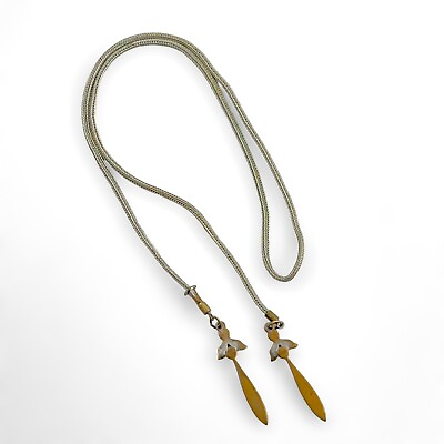 #ad Vintage Mens Copper Lariat Necklace Chain Rockabilly $13.19