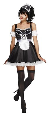 #ad Smiffys Fever Flirty French Maid Costume Black Size S $33.31