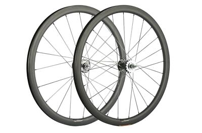 #ad 700c fixed Gear carbon wheels bicycle 38mm clincher track wheelset bike 23mm $549.00