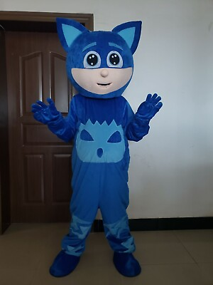 #ad cartoon blue Mascot Costume Cosplay Party Dress Clothing Halloween Adult $134.99