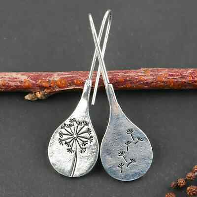 925 Silver Plated Ear Hook Earrings Women Wedding Drop Dangle Leaves Jewelry $4.38