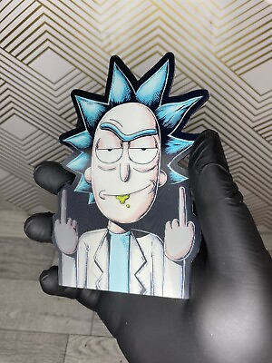 #ad Rick and Morty Rick Sanchez 3D Lenticular Motion Car Sticker Decal Peeker $8.99
