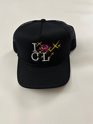 #ad New Embroidered Logo Black Graphic Trucker Hat Cap One Size $34.99