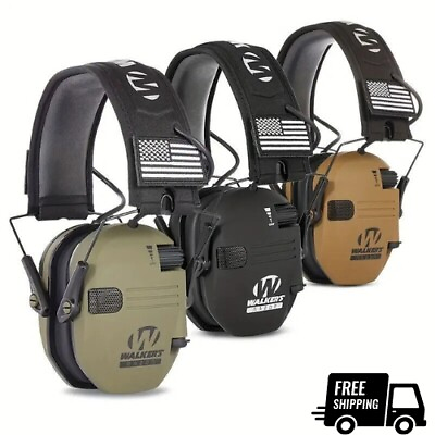 Walkers Razor Slim Electronic Ear muff Ear Protection Anti noise Adjustable $29.99