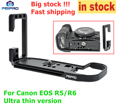 #ad PEIPRO Ultra thin Alloy Quick Release Plate L bracket grip for Canon EOS R5 R6 $53.00