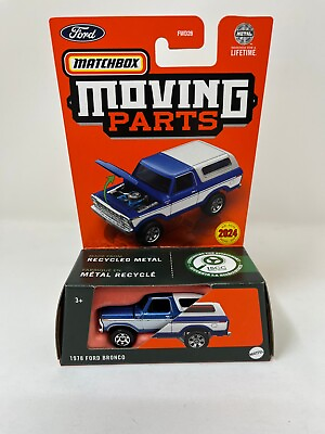 1978 Ford Bronco * Blue White * 2024 Matchbox Moving Parts Case L $6.99