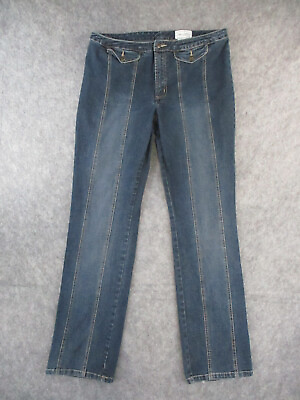 #ad Live a Little Jeans Womens 12 Blue Denim Skinny Low Rise Seams 34x33 $11.36