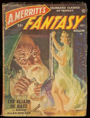#ad A MERRITTS FANTASY OCT 1950 NORMAN SAUNDERS GGA COVER VG $59.50