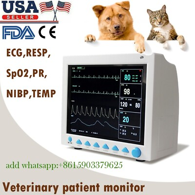 #ad CMS8000 VET Veterinary patient monitor for AnimalsECG NIBP SPO2 PR TEMP RESP $599.00