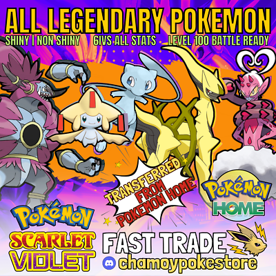ALL LEGENDARY POKEMON AVAILABLE FOR SCARLET VIOLET 🌟 SHINY 6IV 🌟 BATTLE READY #ad $111.60